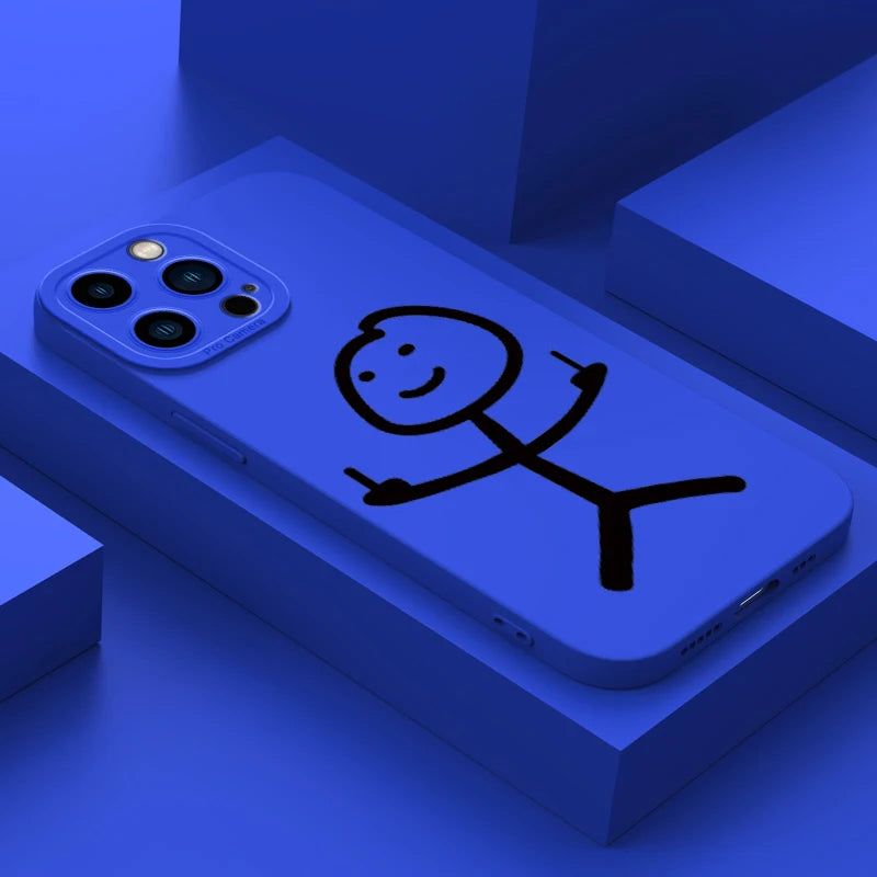 Capa iPhone de Silicone Criativa Mostrando Dedo
